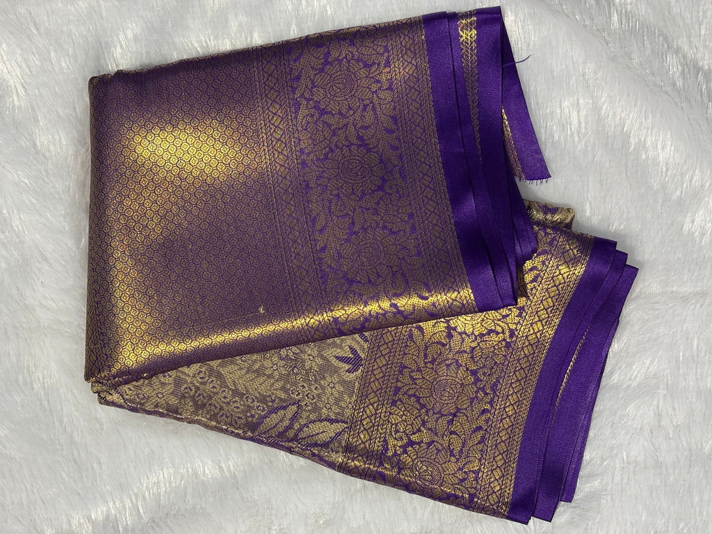 Tissue Silk Saree with Floral Zari Weaving