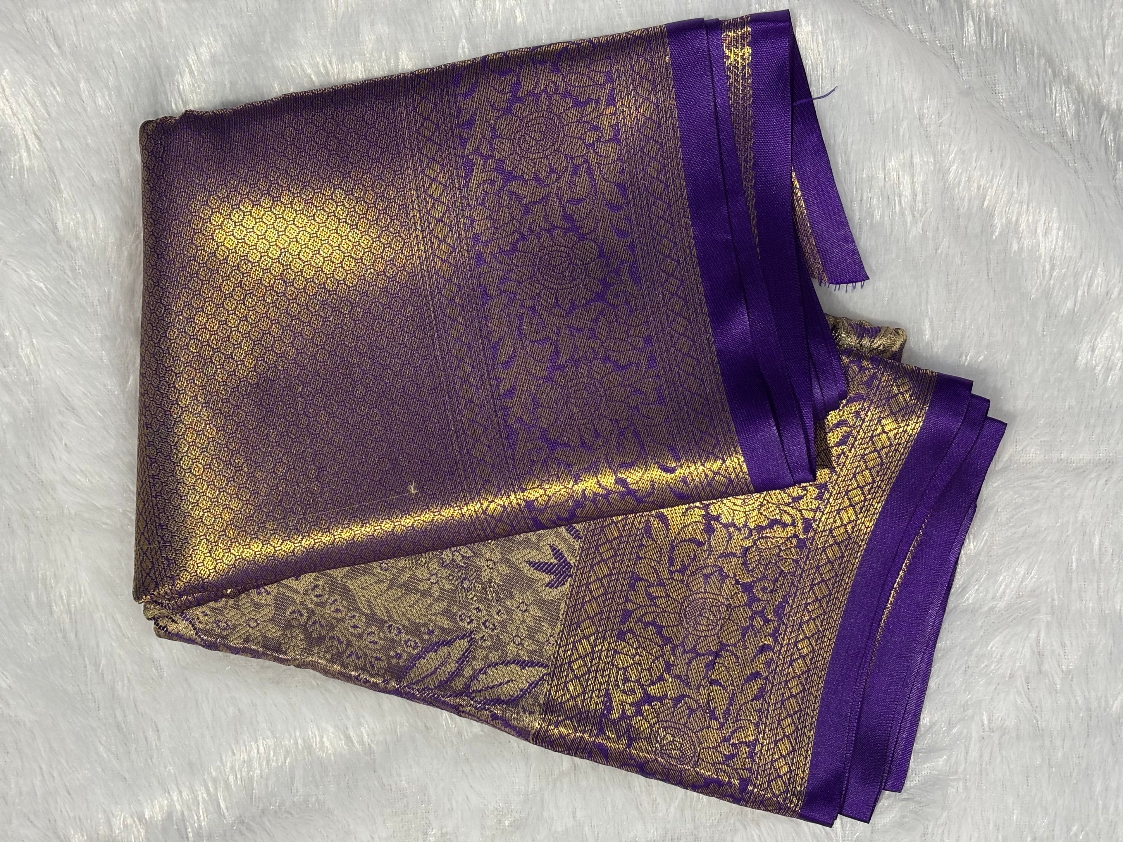 Tissue Silk Saree with Floral Zari Weaving