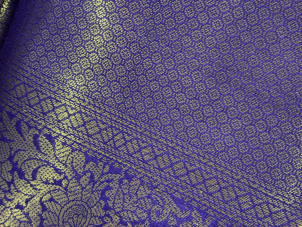 Tissue Silk Saree with Floral Zari Weaving