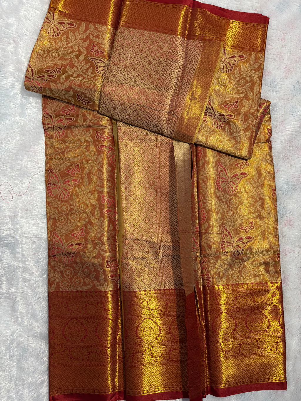 Tissue Silk Saree with Rich Zari Weaving