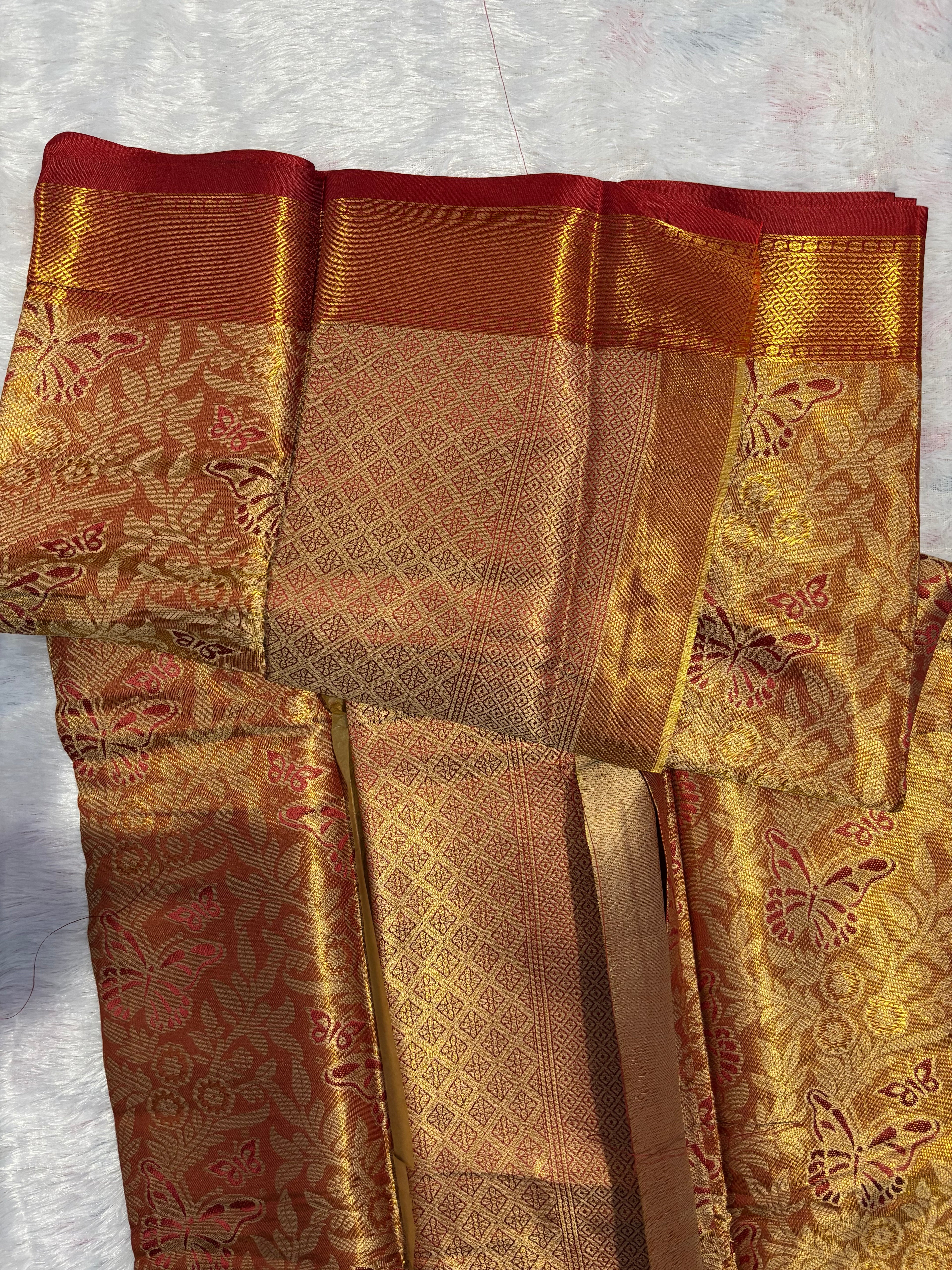 Tissue Silk Saree with Rich Zari Weaving