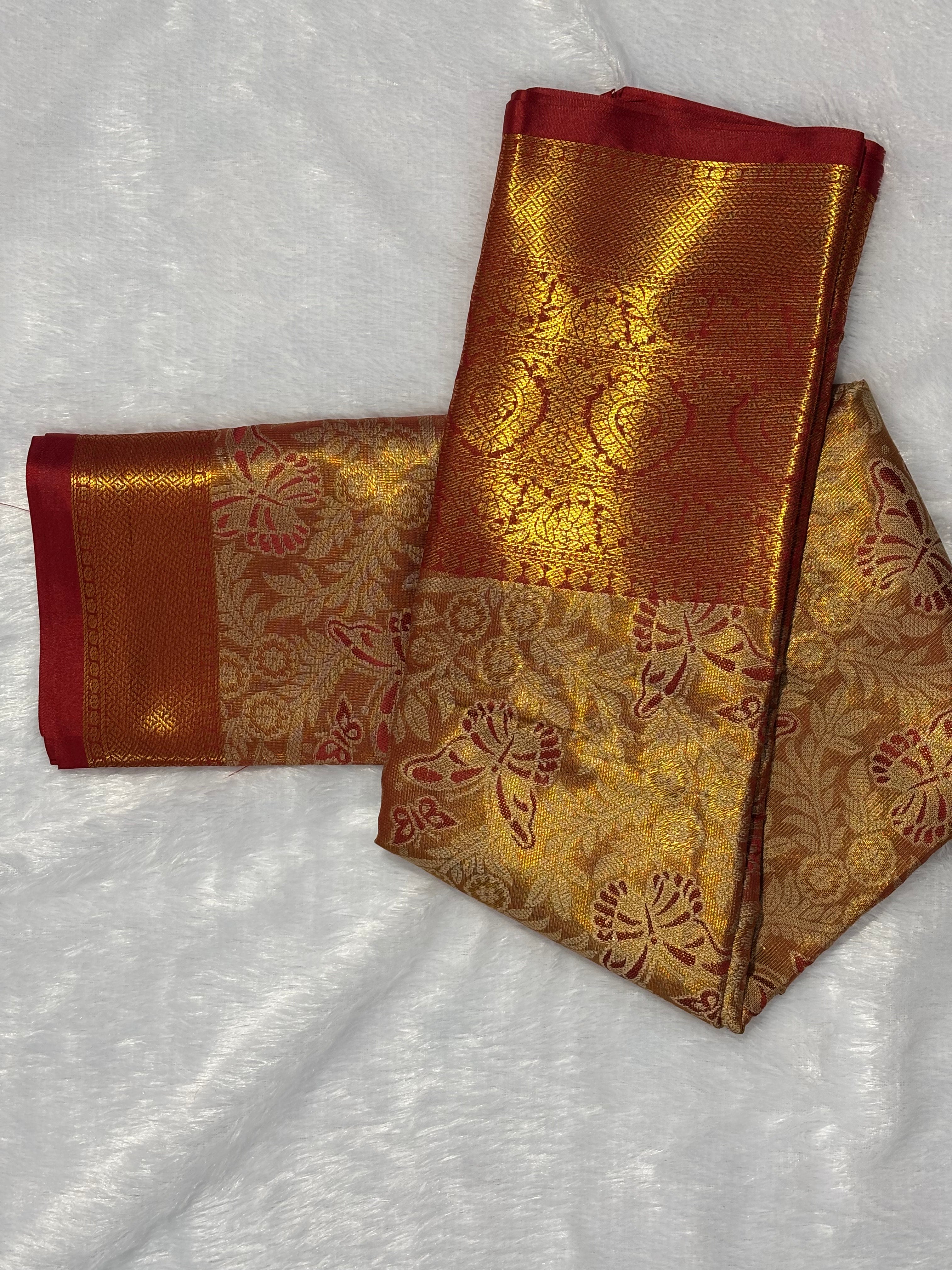 Tissue Silk Saree with Rich Zari Weaving