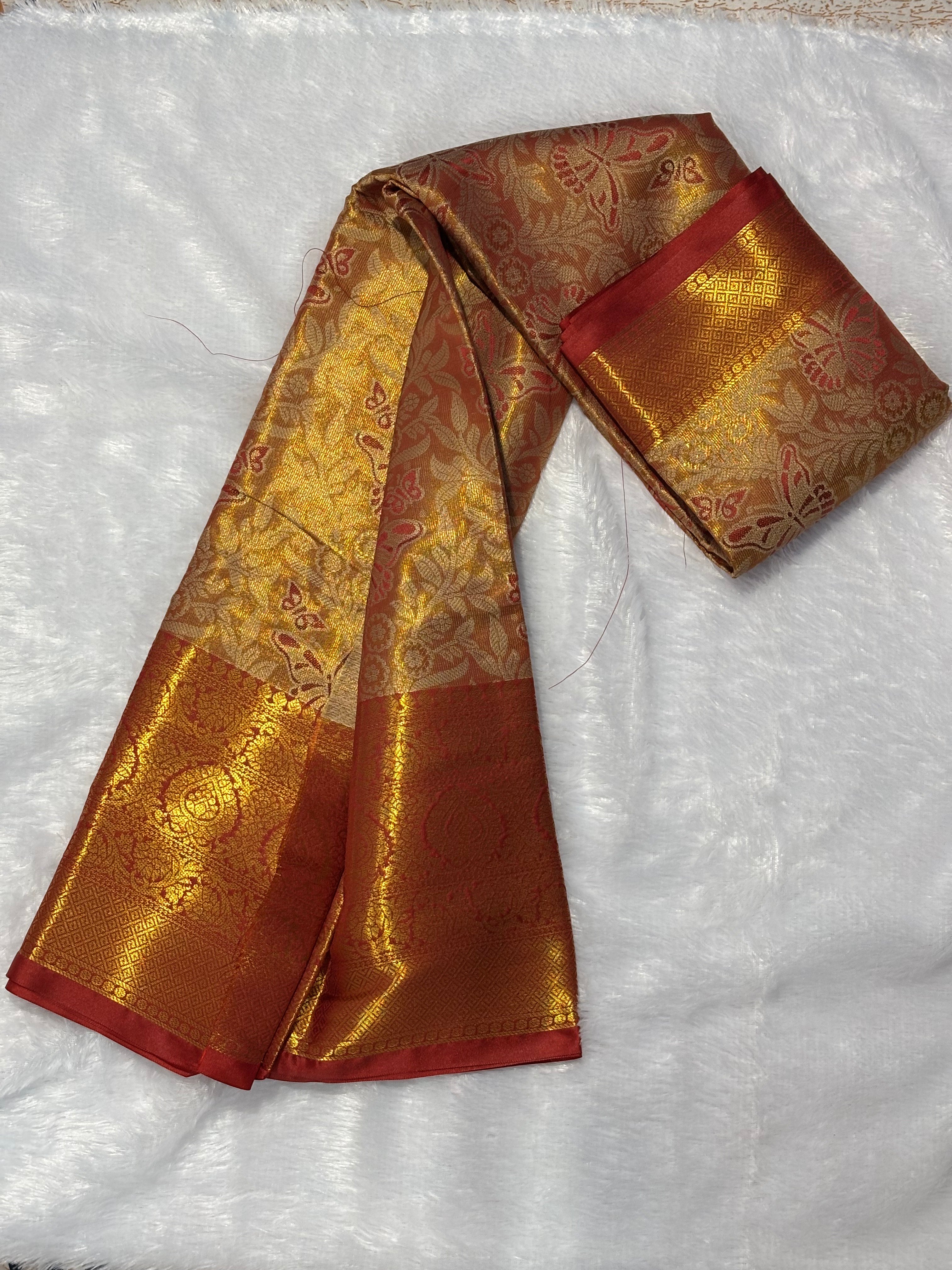 Tissue Silk Saree with Rich Zari Weaving